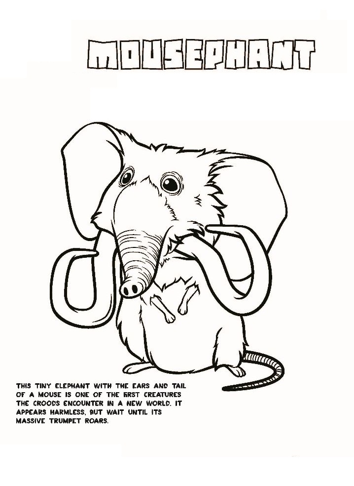 Mousephant Coloring Page - Free Printable Coloring Pages for Kids