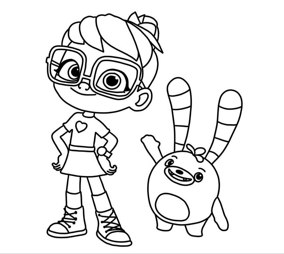 Abby Hatcher And Bozzly Coloring Page Free Printable Coloring Pages For Kids