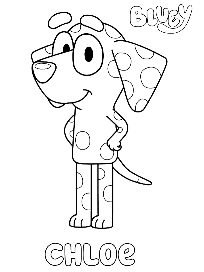 Bluey Cartoon Coloring Page | Coloring Page Blog