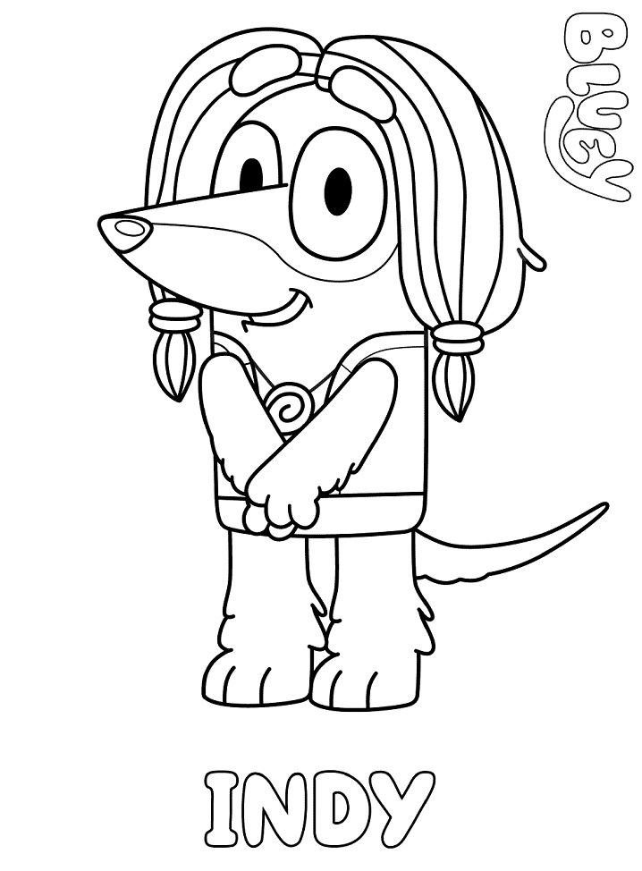 chilli coloring pages for children bluey