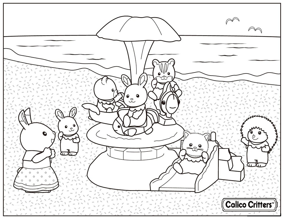 in the beach for vacation coloring page  free printable