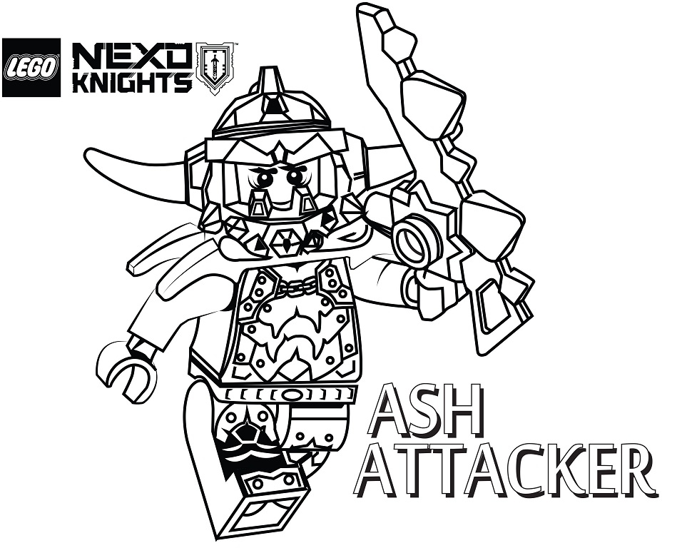 Ash Attacker from Nexo Knights Coloring Page - Free Printable Coloring