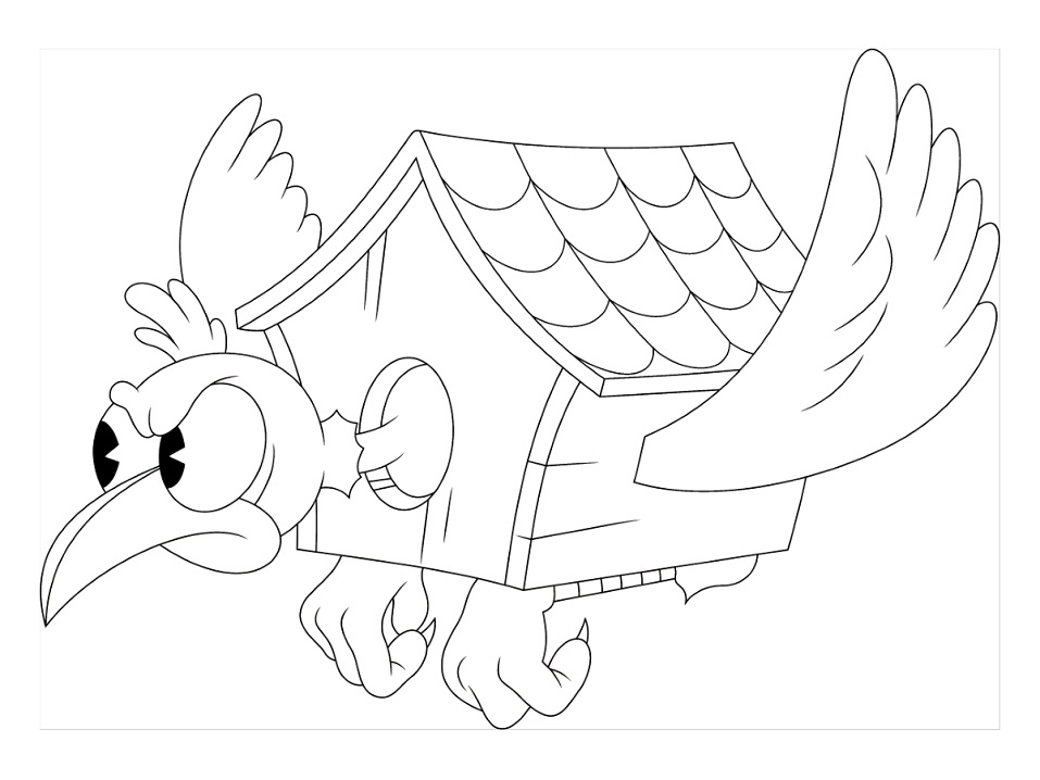 Wally Warbles from Cuphead Coloring Page - Free Printable Coloring