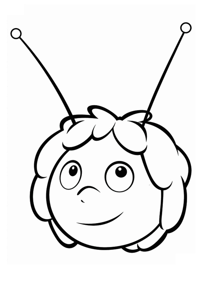 Download Maya the Bee Face Coloring Page - Free Printable Coloring ...