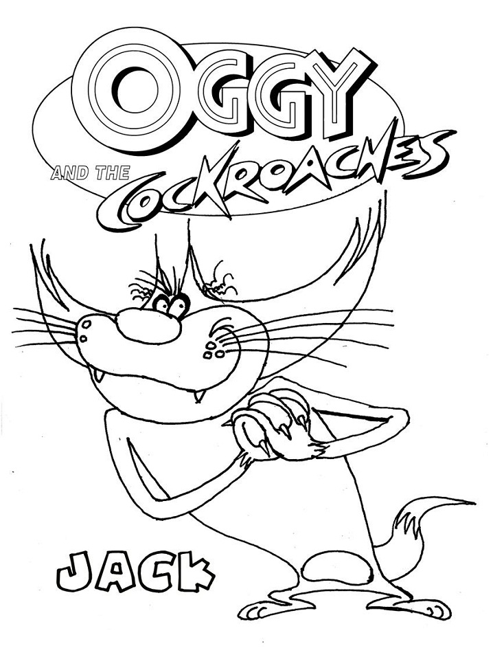 oggy and the cockroaches jack drawing