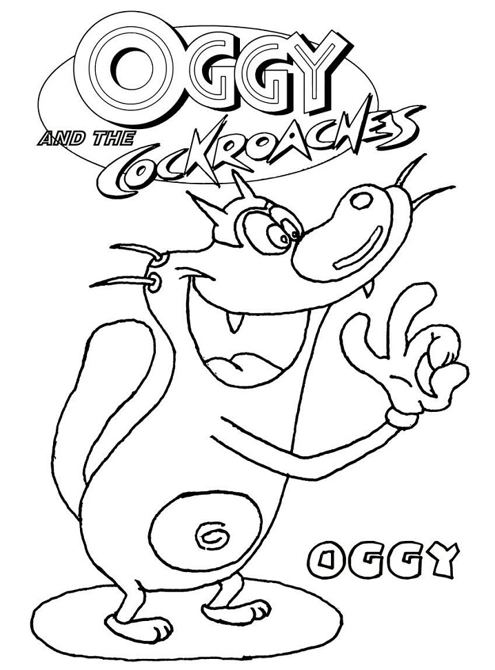 How to draw Oggy and the cockroaches step by step - 32SecondsArt