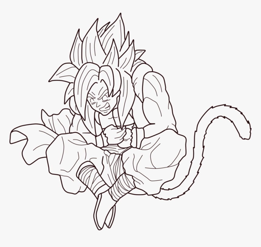 Gogeta Ssj4 Sketch By 3D Dbaf D1Ff4Ol Pre para colorir