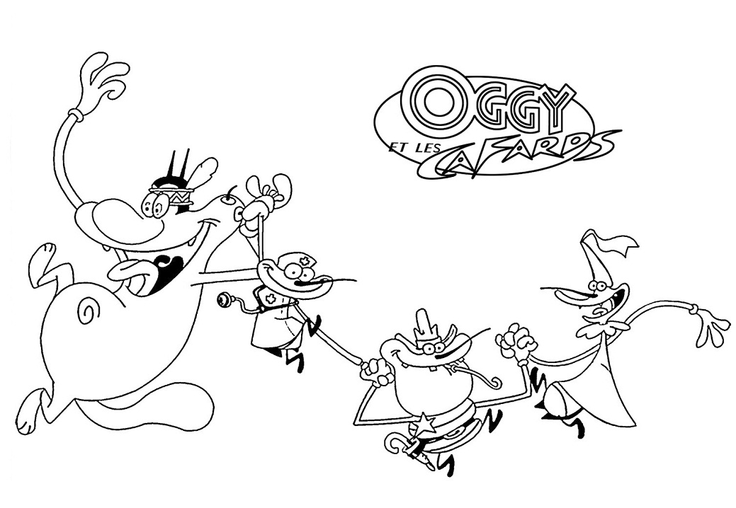 Funny Oggy and the Cockroaches Coloring Page - Free Printable Coloring  Pages for Kids