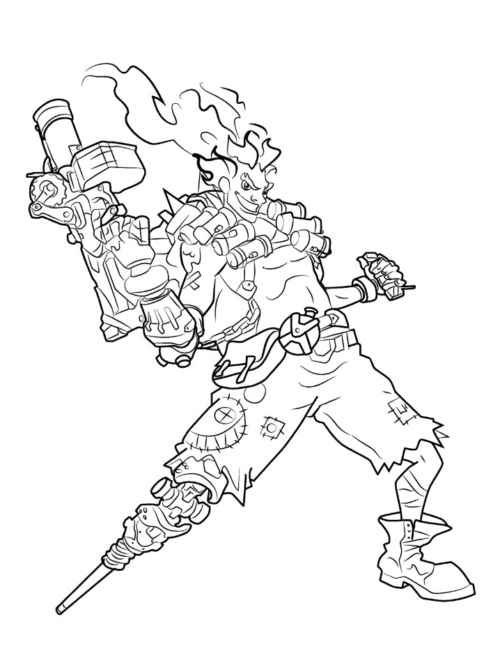Doomfist Overwatch Coloring Page - Free Printable Coloring Pages for Kids