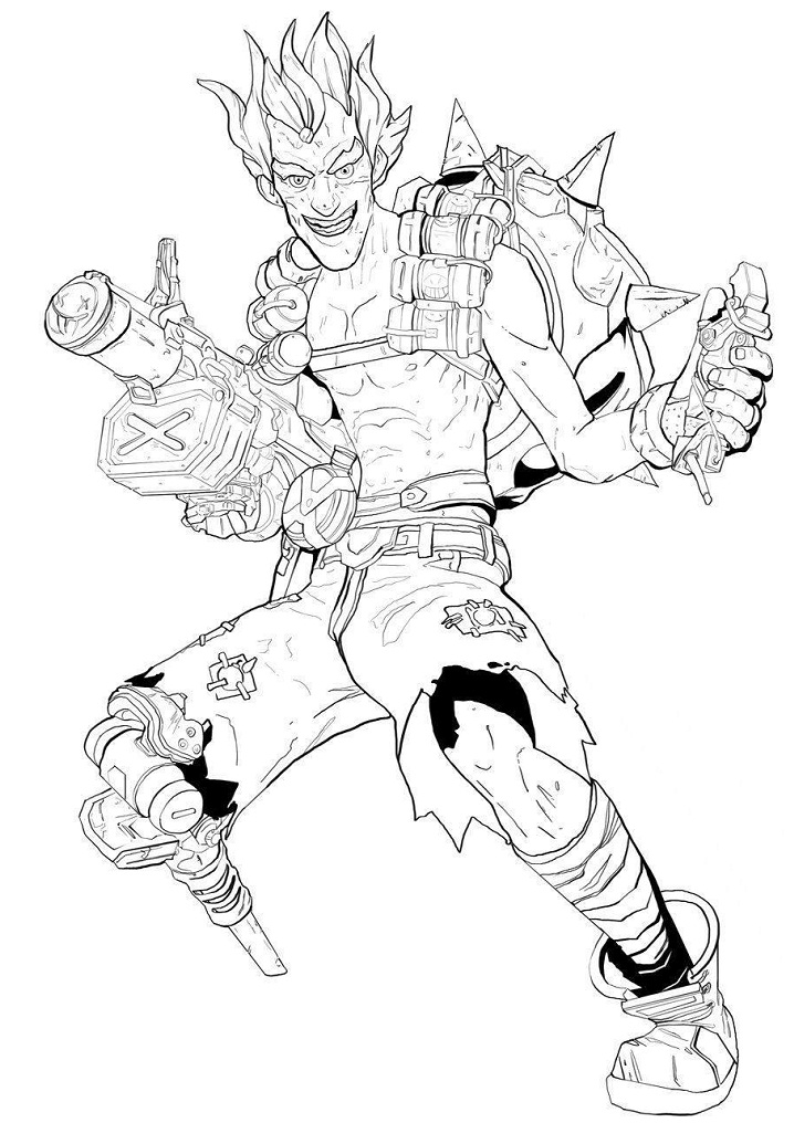 Junkrat Coloring Page Free Printable Coloring Pages For Kids