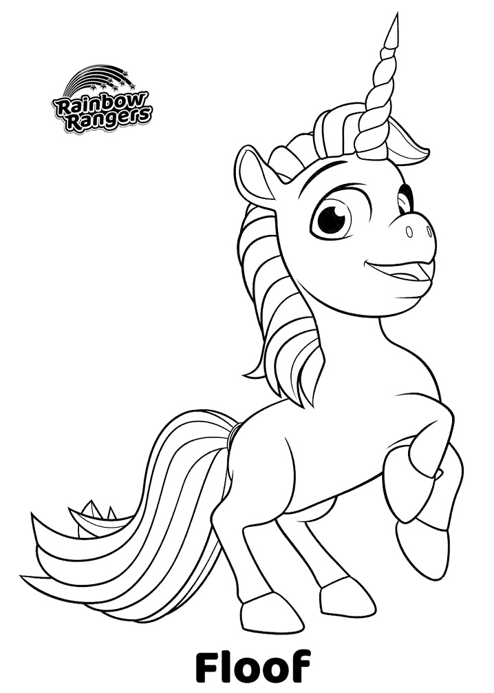 Rainbow Rangers Characters Coloring Page - Free Printable Coloring