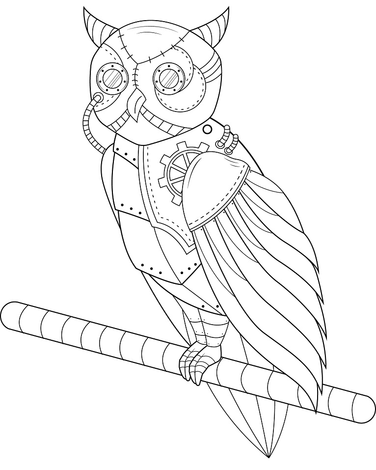 Steampunk Coloring Pages.