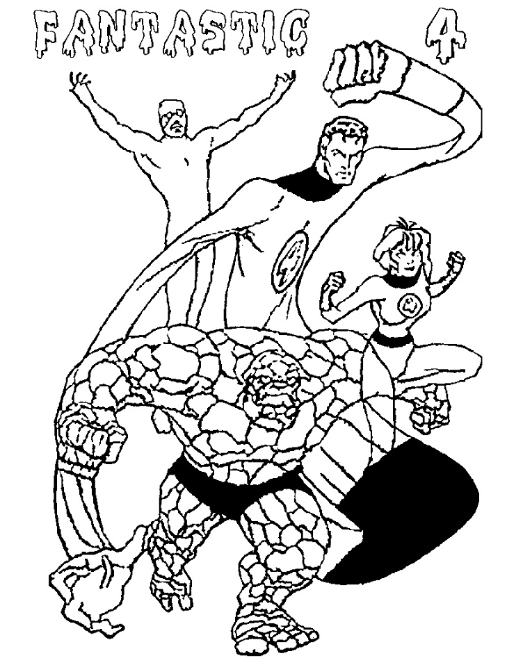 Mister Fantastic Coloring Page - Free Printable Coloring Pages for Kids