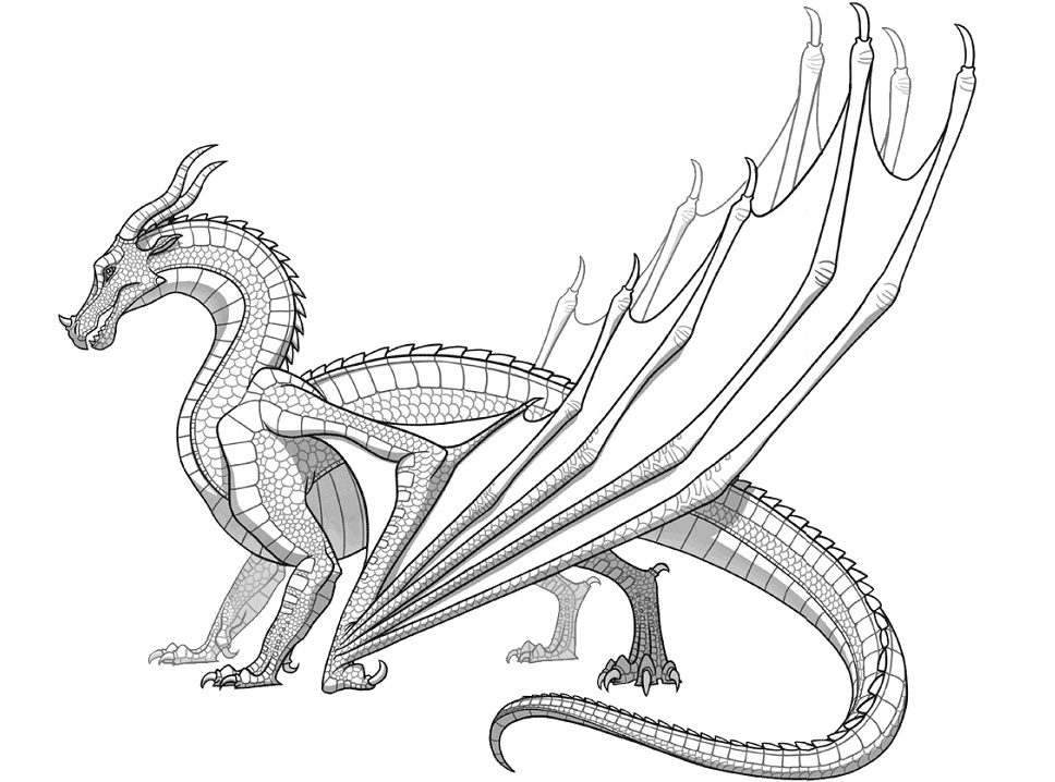 Rainwing Wings Of Fire Dragon Coloring Pages - najasfashion