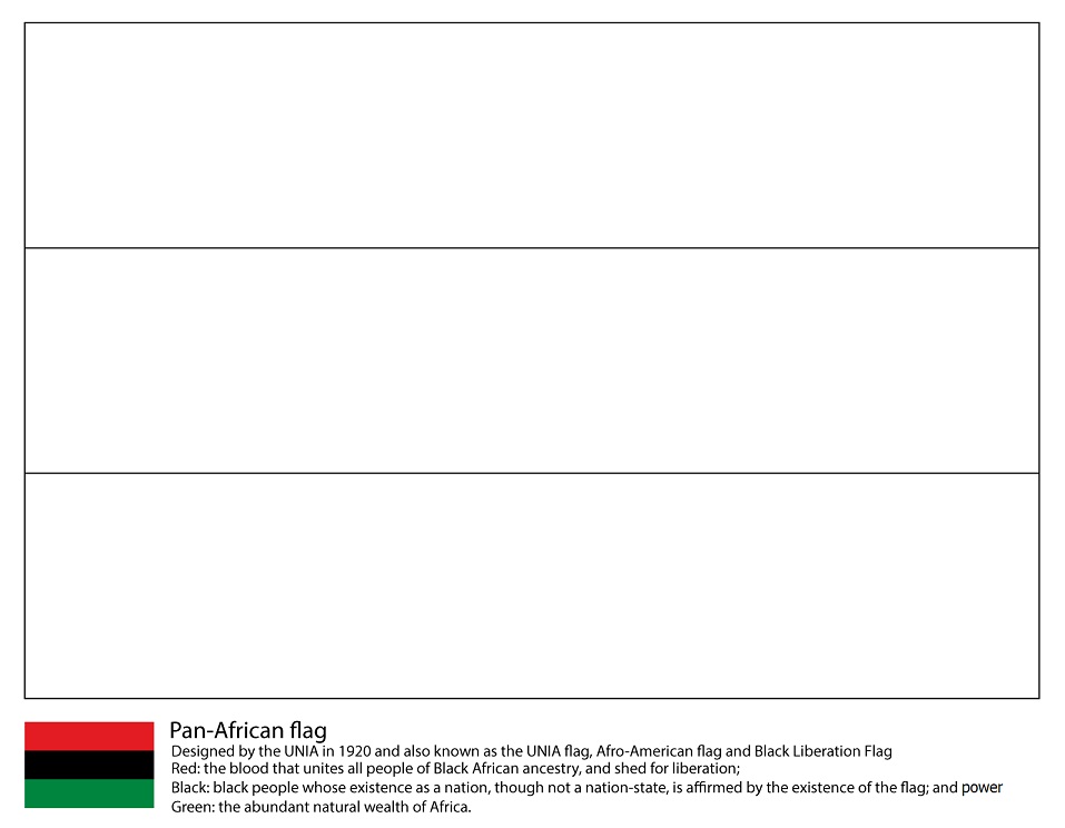 Pan African Flag Coloring Page - Free Printable Coloring Pages for Kids
