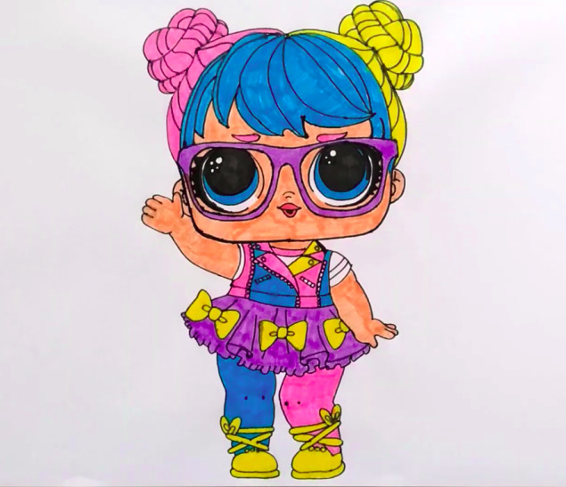 Bon Bon Lol Doll Coloring Page - Free Printable Coloring Pages for Kids