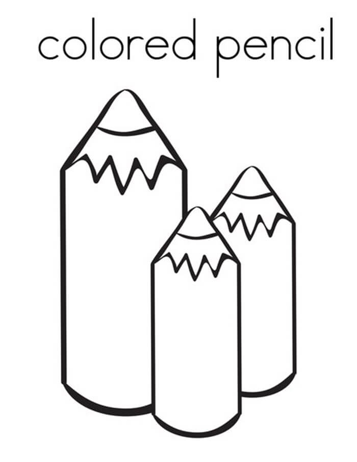 Big And Small Pencil Coloring Page Pencil Clipart Coloring Colouring 