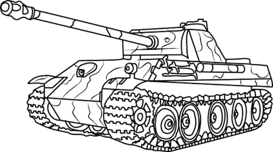 3D Tank Coloring Page - Free Printable Coloring Pages for Kids