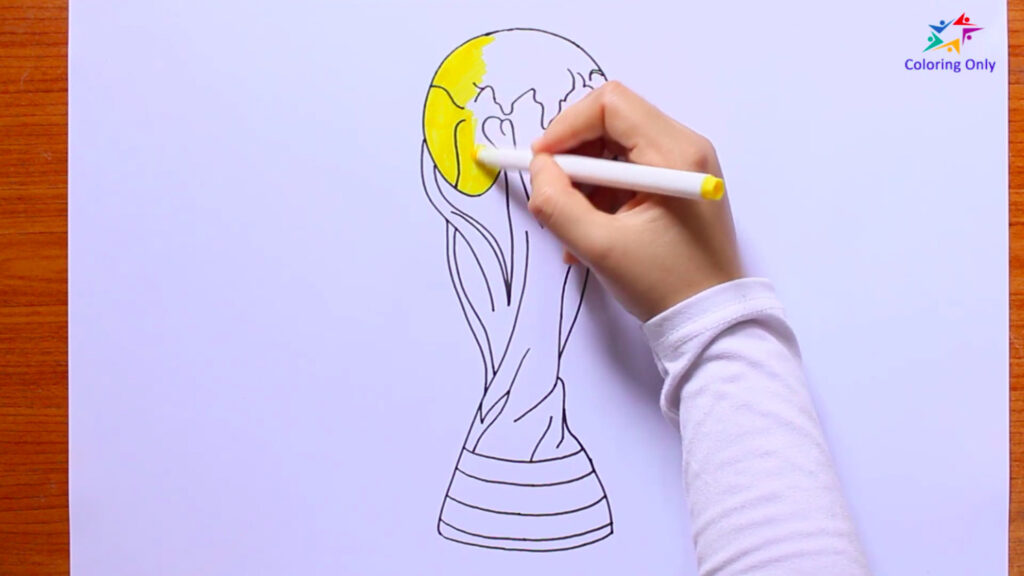 world cup trophy drawing