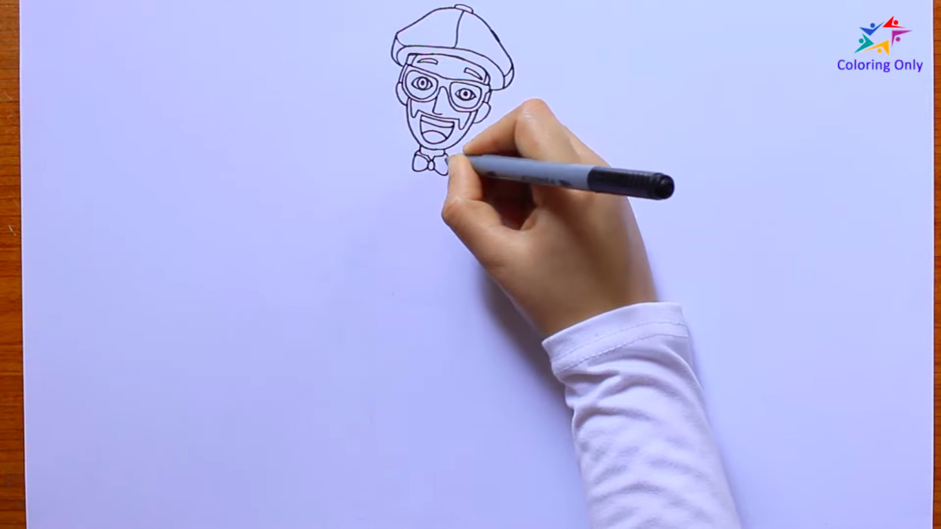 How to Draw Blippi: Easy Drawing Tutorial - Coloring Pages