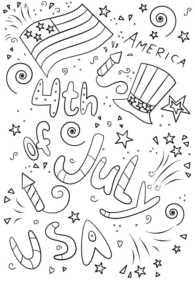 4th of july coloring pages for free