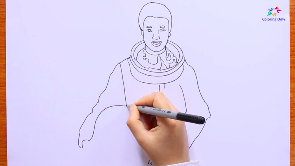 How to Draw Mae Jemison A Simple Drawing Guide Coloring Pages