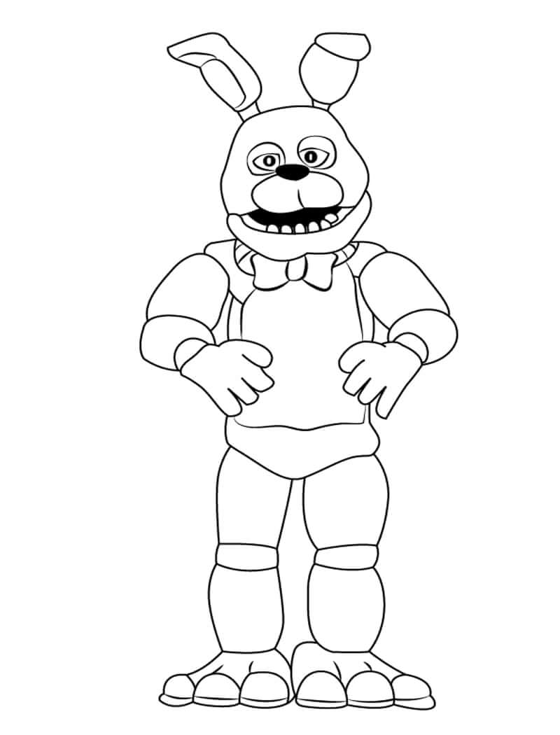 Glitchtrap FNAF Coloring Page  Fnaf coloring pages, Monster