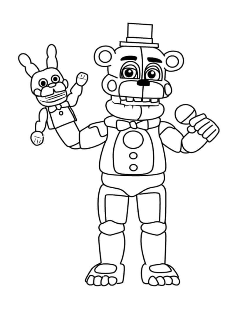 5 Nights At Freddys Coloring Page 2 