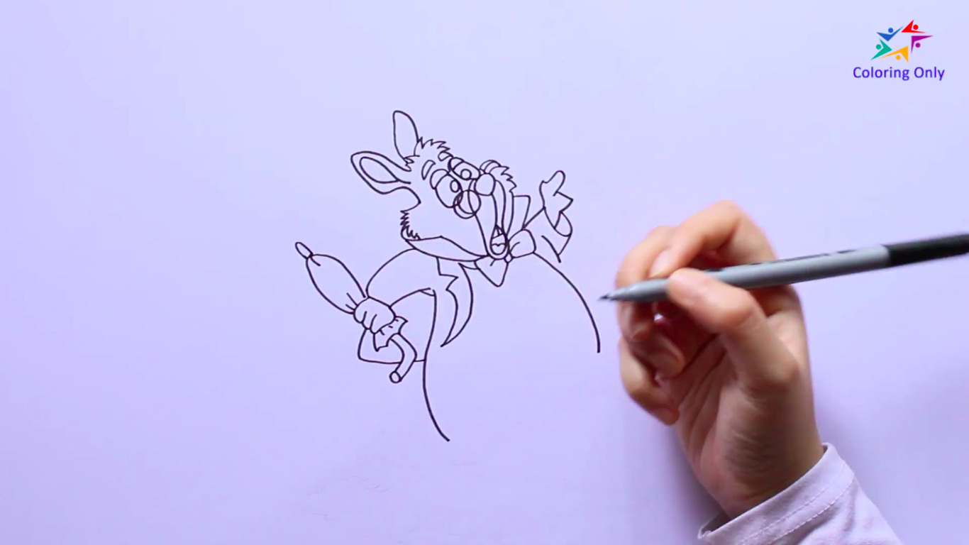 Wise Rabbit Drawing How to Draw the White Rabbit from Alice in Wonderland: A Simple Drawing ...