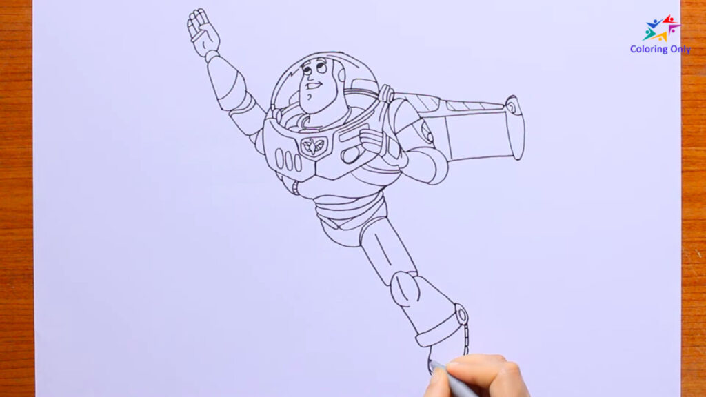 Buzz Lightyear Line art Drawing Coloring book painting angle text png   PNGEgg