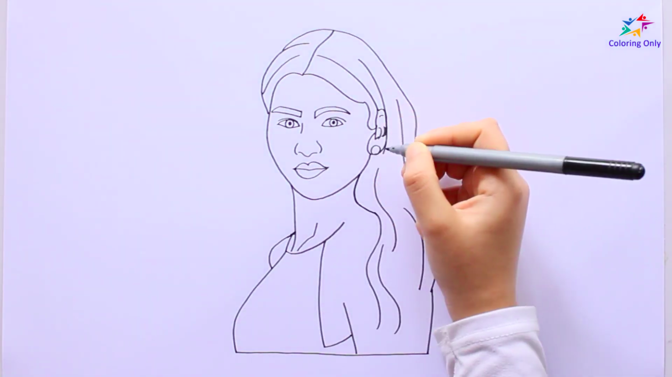 How to Draw Zendaya: A Simple Guide - Coloring Pages