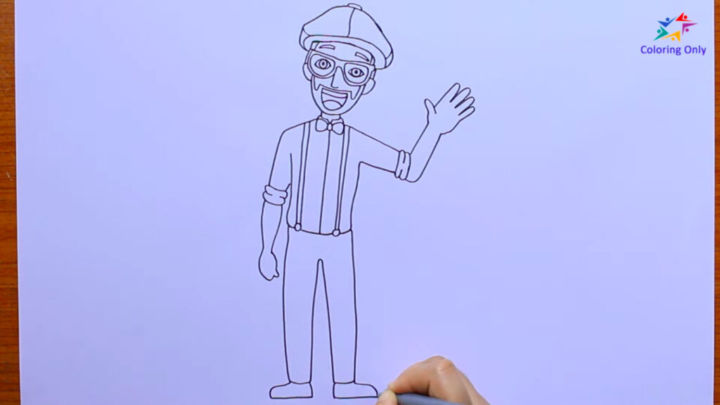 How to Draw Blippi: Easy Drawing Tutorial - Coloring Pages