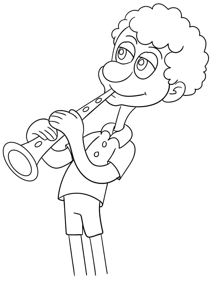 A Boy Playing Clarinet