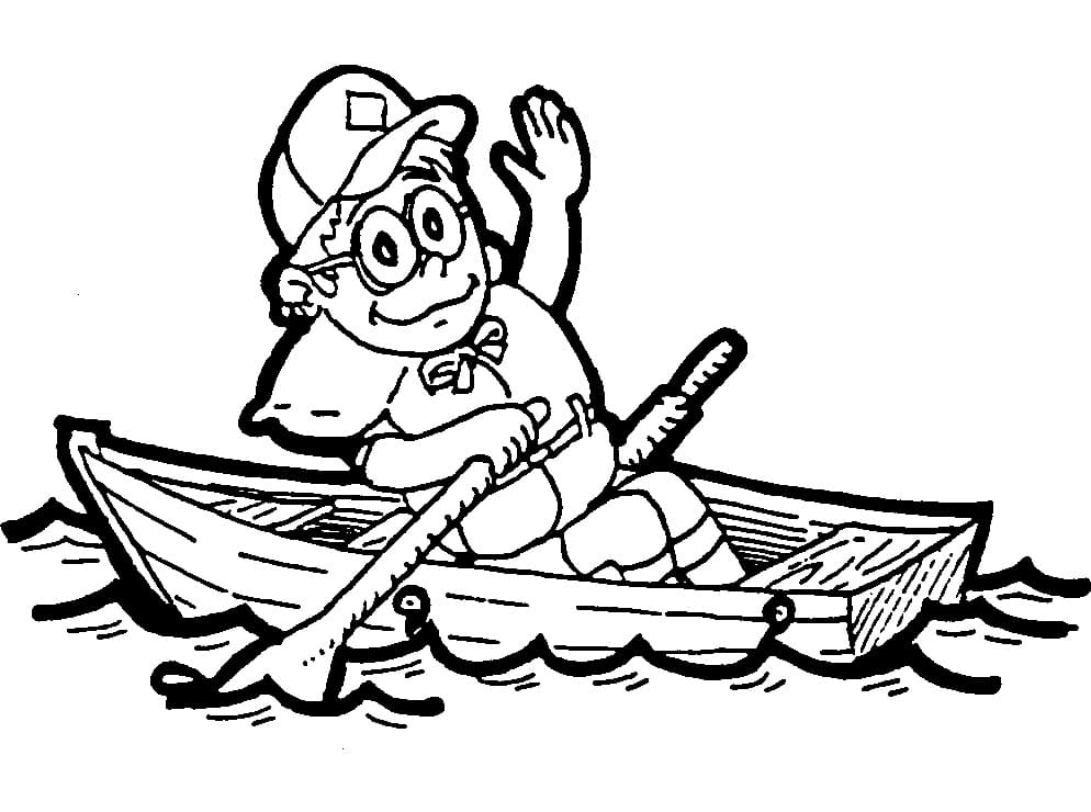 A Boy Rowing