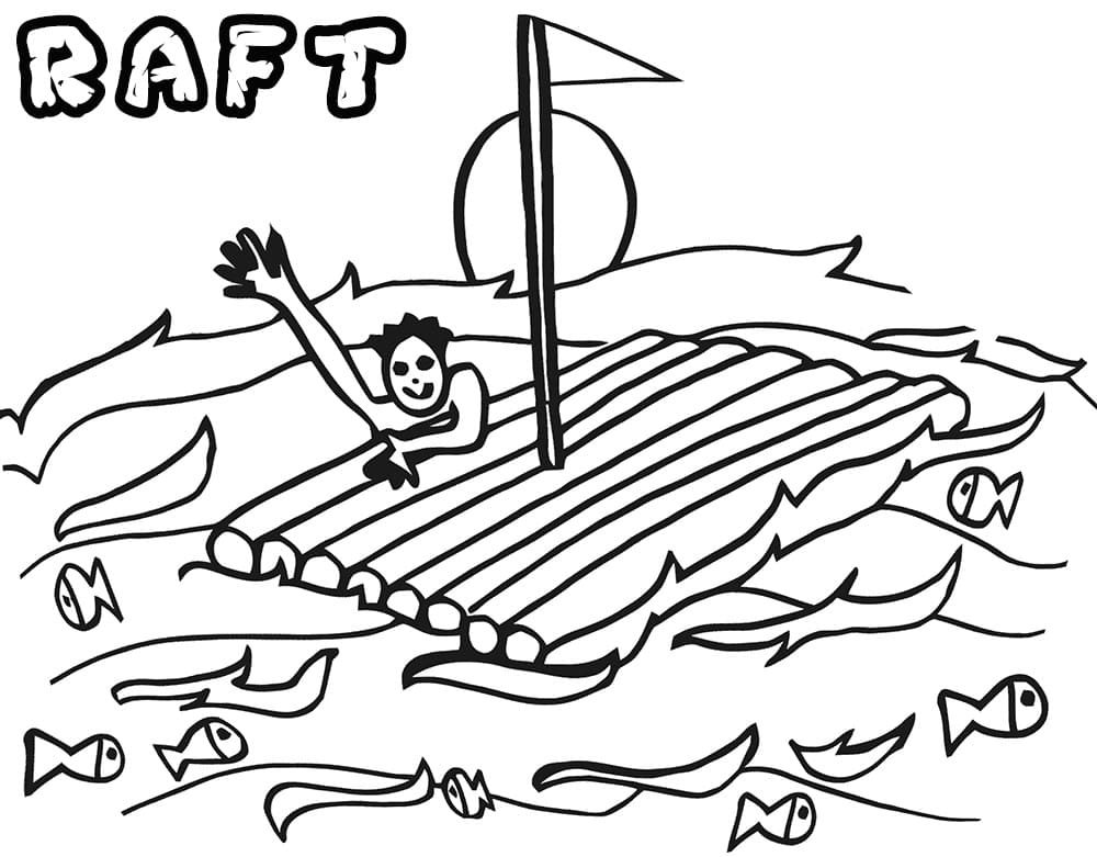 A Boy on Raft