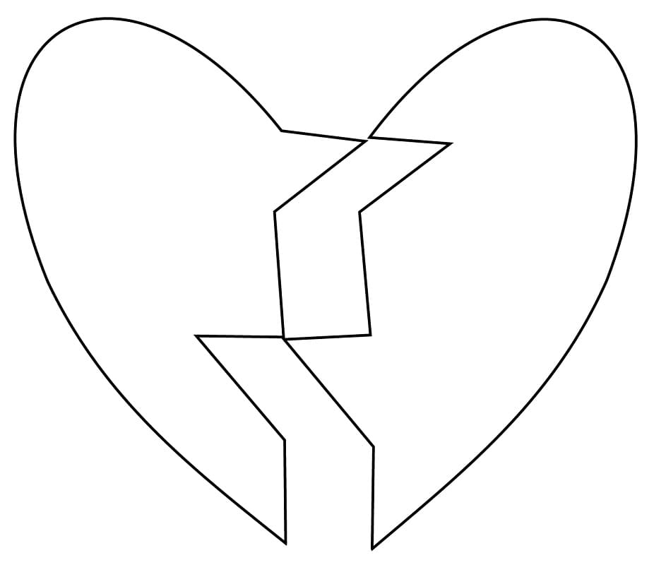 a broken heart coloring page free printable coloring pages for kids