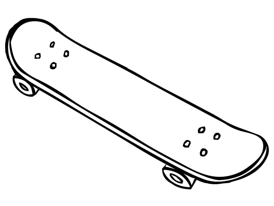 A Normal Skateboard Coloring Page - Free Printable Coloring Pages for Kids