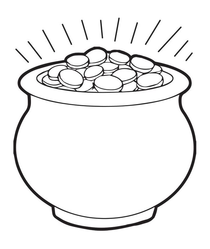 Pot of Gold Coloring Pages.