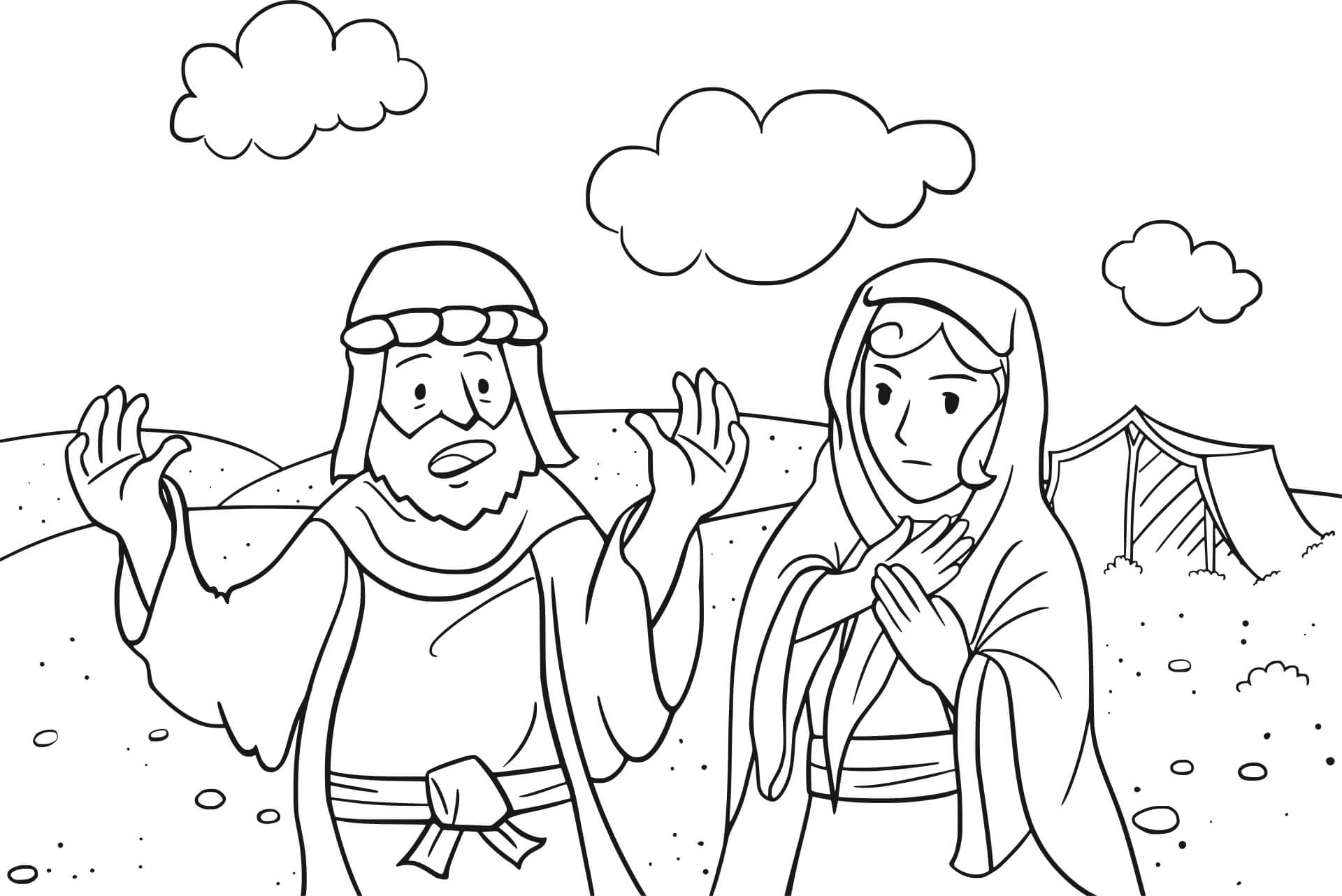 Abraham is Called by God Coloring Page   Free Printable Coloring ...