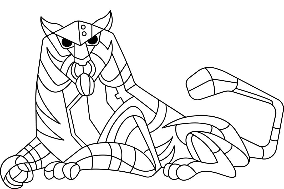 Abstract Tiger Coloring Page - Free Printable Coloring Pages for Kids