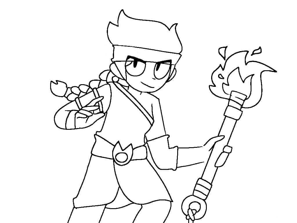 Action Amber Brawl Stars Coloring Page Free Printable Coloring Pages For Kids - brawl stars amb color