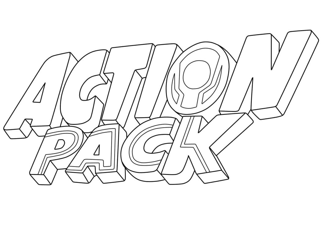 Action Pack Logo Coloring Page   Free Printable Coloring Pages for ...