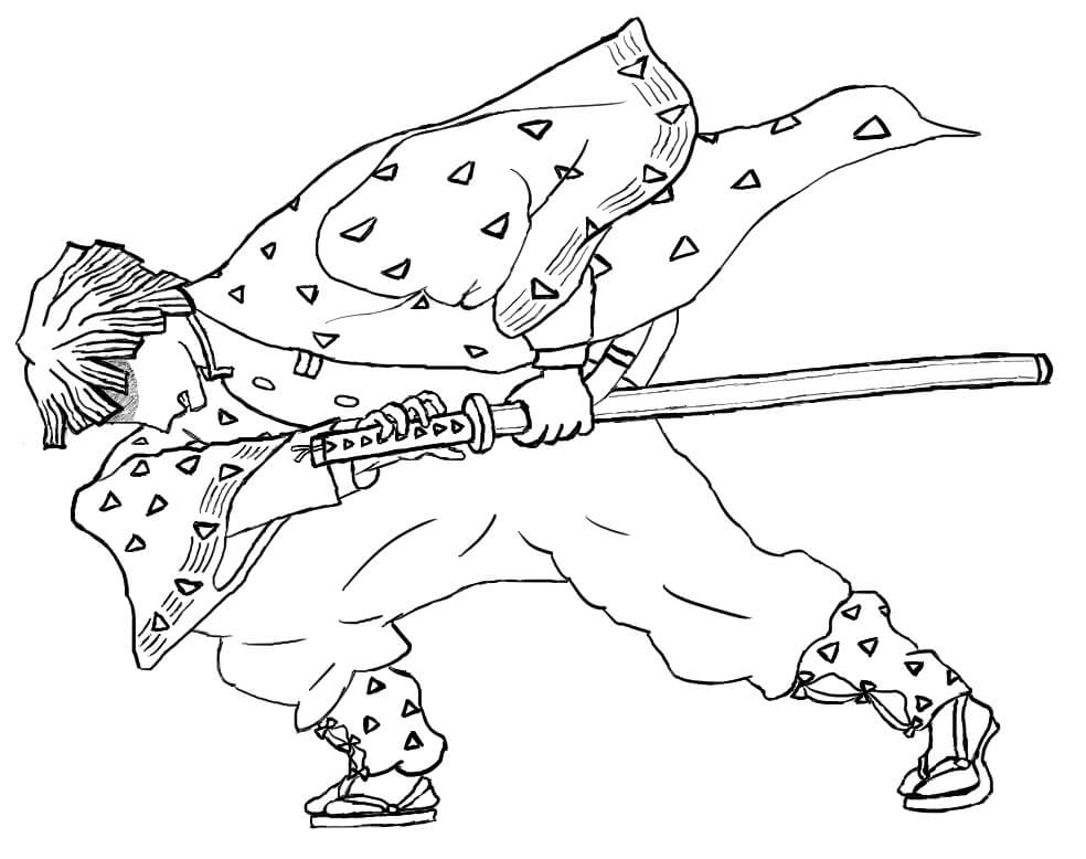 Nezuko Kamado Demon Slayer Coloring Page Free Printable Coloring