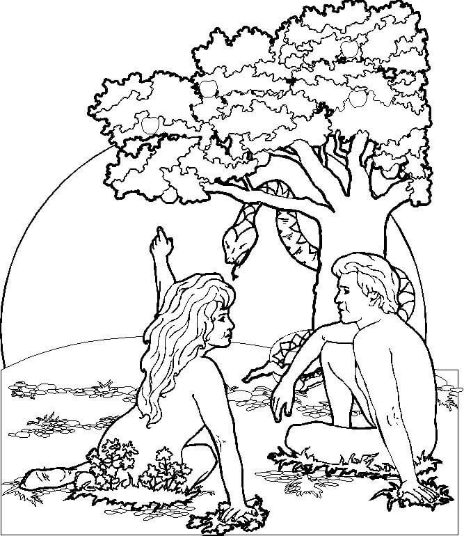 creation of adam and eve coloring pages