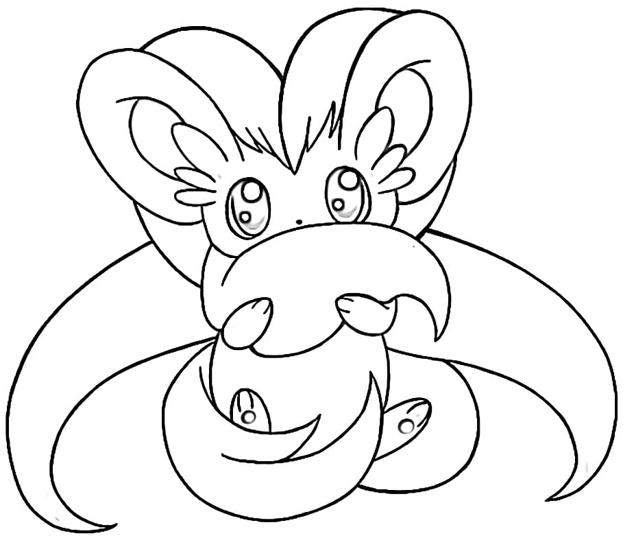 cinccino coloring page template pokemon