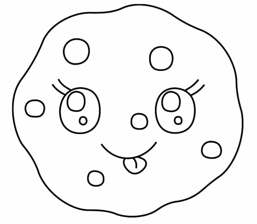 Adorable Cookie Coloring Page Free Printable Coloring Pages for Kids