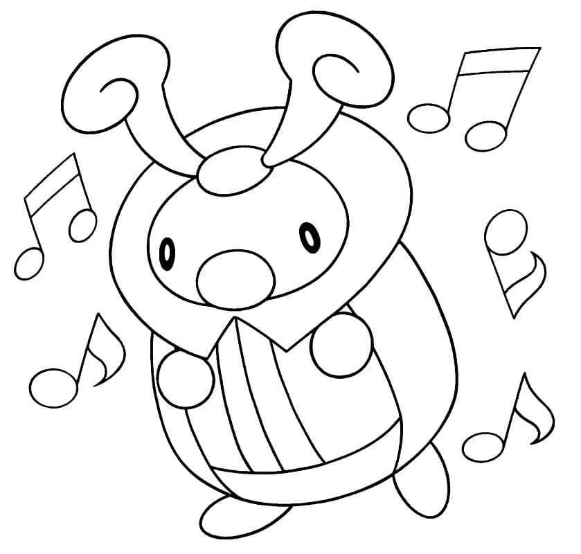 printable coloring pages kricketot pokemon