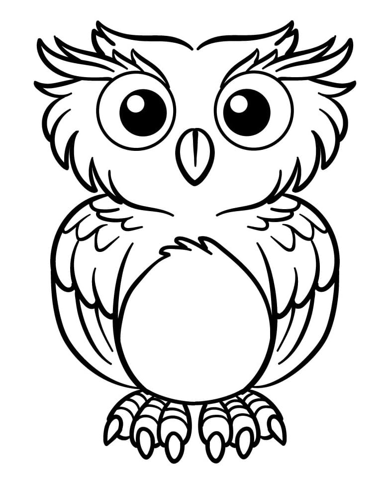Cute Owl Coloring Page - Home Design Ideas