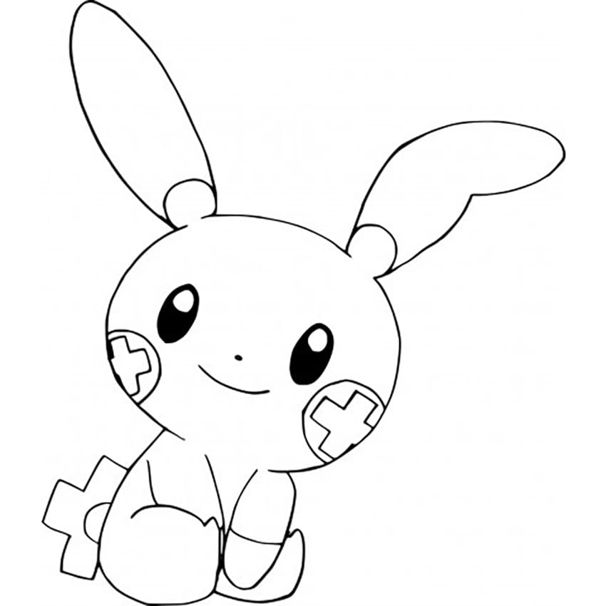 Pokemon Plusle And Minun Coloring Pages