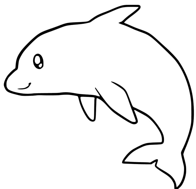 Cartoon Porpoise Coloring Page - Free Printable Coloring Pages for Kids